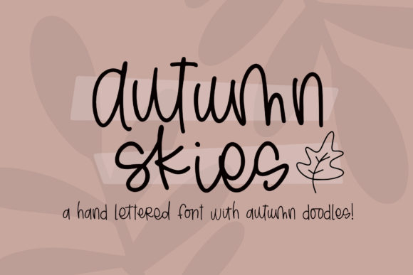 Autumn Skies: A Script Font for Effortless Elegance