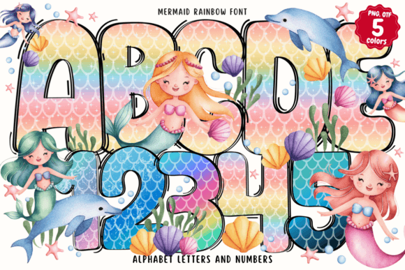 Dive into Color: The Mermaid Rainbow Font Experience