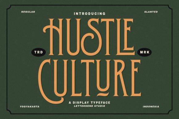 Hustle Culture: A Typeface for Bold Branding and Modern Design