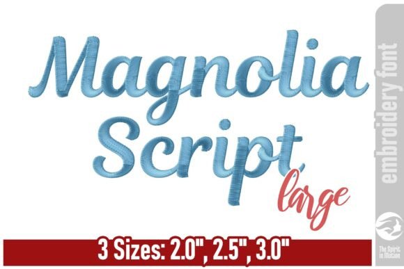 Magnolia Script: A Graceful Flow for Modern Embroidery