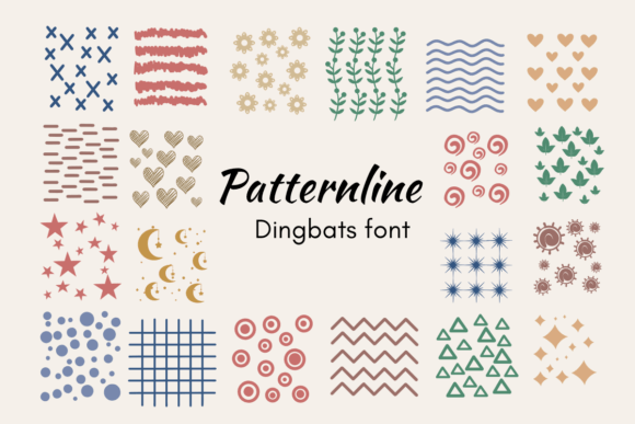 Patternline: A Dingbats Font for Playful Branding