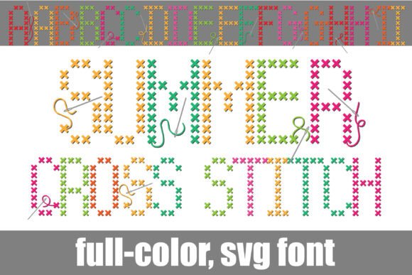 Summer Cross Stitch: Your New Favorite Display Font
